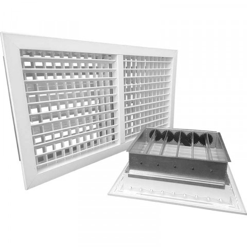 Регулируемая двухрядная решетка с клапаном расхода воздуха РАД-Р